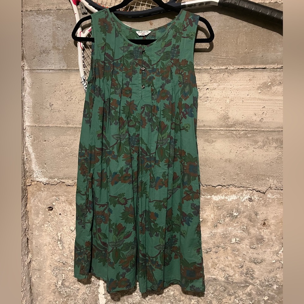 Vintage old navy dress size XS floral print green woman’s maxi dress midi